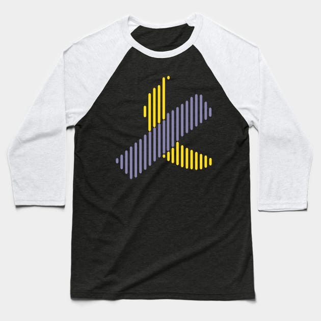 Duct Tape Banana Minimalist Design Baseball T-Shirt by okpinsArtDesign